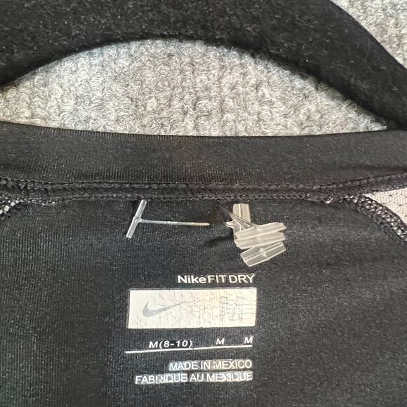 Nike Shirt Womens Medium Black Crewneck Short Sleeve Performance Stretch - Picture 7 of 11